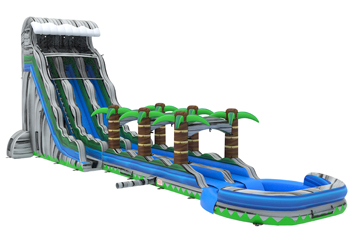 27ft Grey Crush Tsunami Water Slide + Slip & Slide