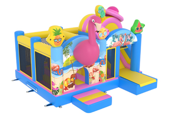 Slide Combo Flamingo Bouncy Castle