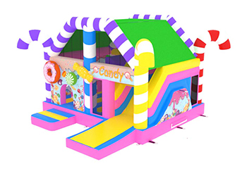 Multiplay Candy Bouncy Castle With Roof