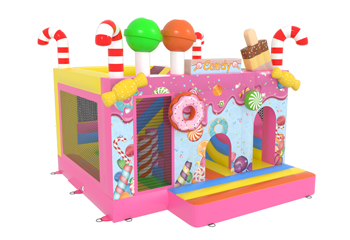 Slide Combo Candy Bouncy Castle