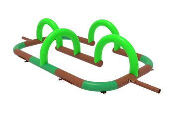 Car Racing Track Green & Brown