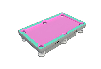 Pool Table Pink & Grey