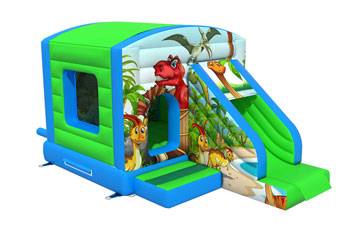 Slide Combo Dinosaur World Bouncy Castle