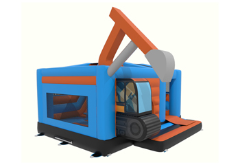 Slide Combo Excavator Bouncy Castle