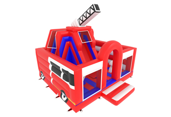 Slide Combo Fire Truck Bouncy Castle