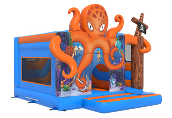 Slide Combo Octopus Bouncy Castle